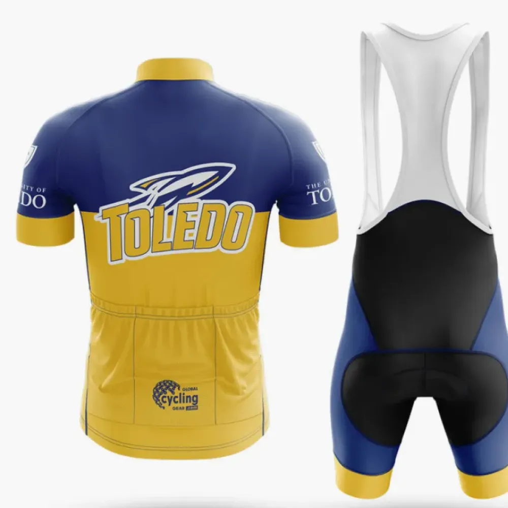 University of Toledo Cycling Jersey Feature Navy/Yellow/Gold
