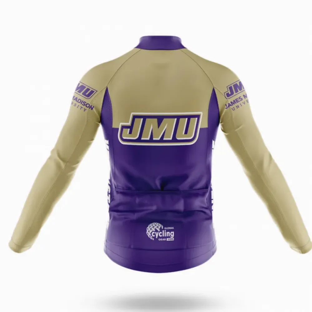 James Madison University Long Sleeve Cycling Jersey Gold/Purple/White
