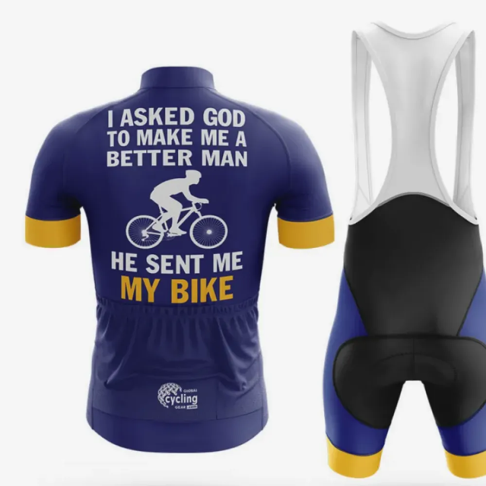 Better Man Long Sleeve Cycling Jersey Ver.2 Navy/Gold/White