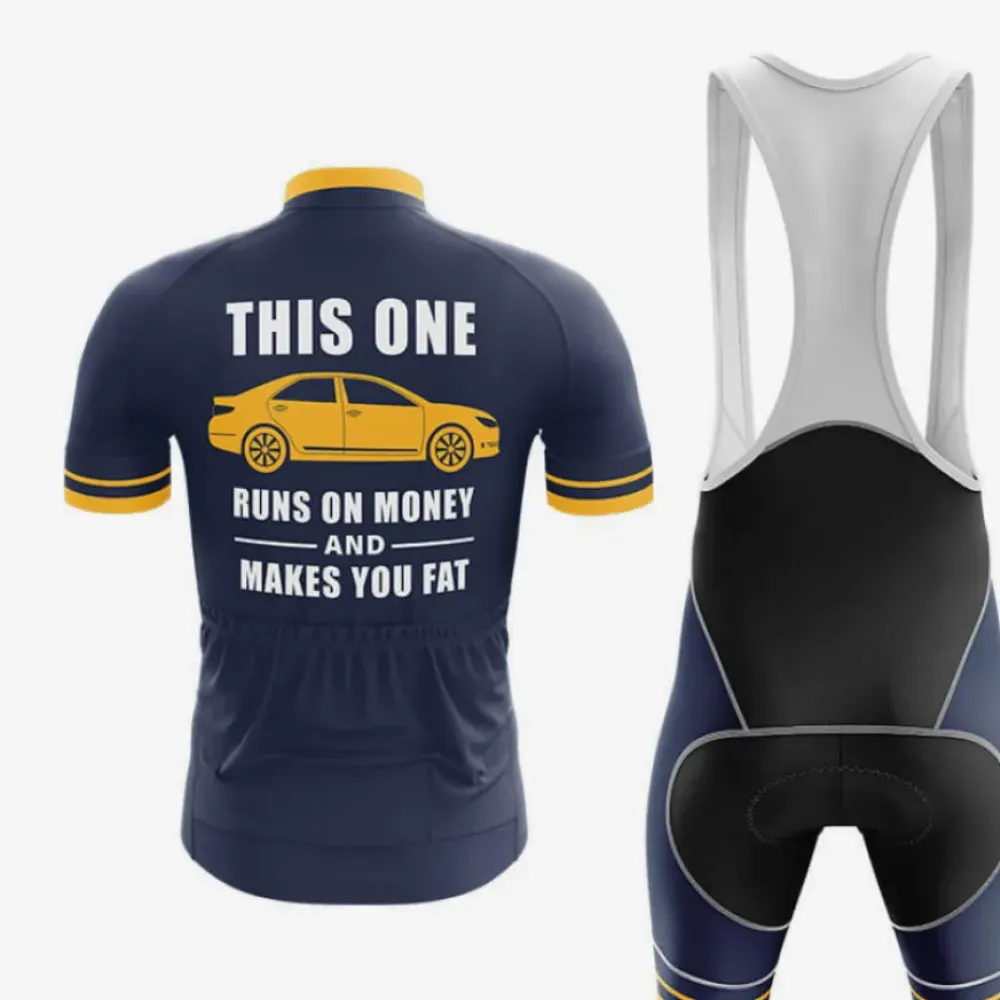 Bicycle & Car Cycling Bibs Breathable Navy/Yellow/White