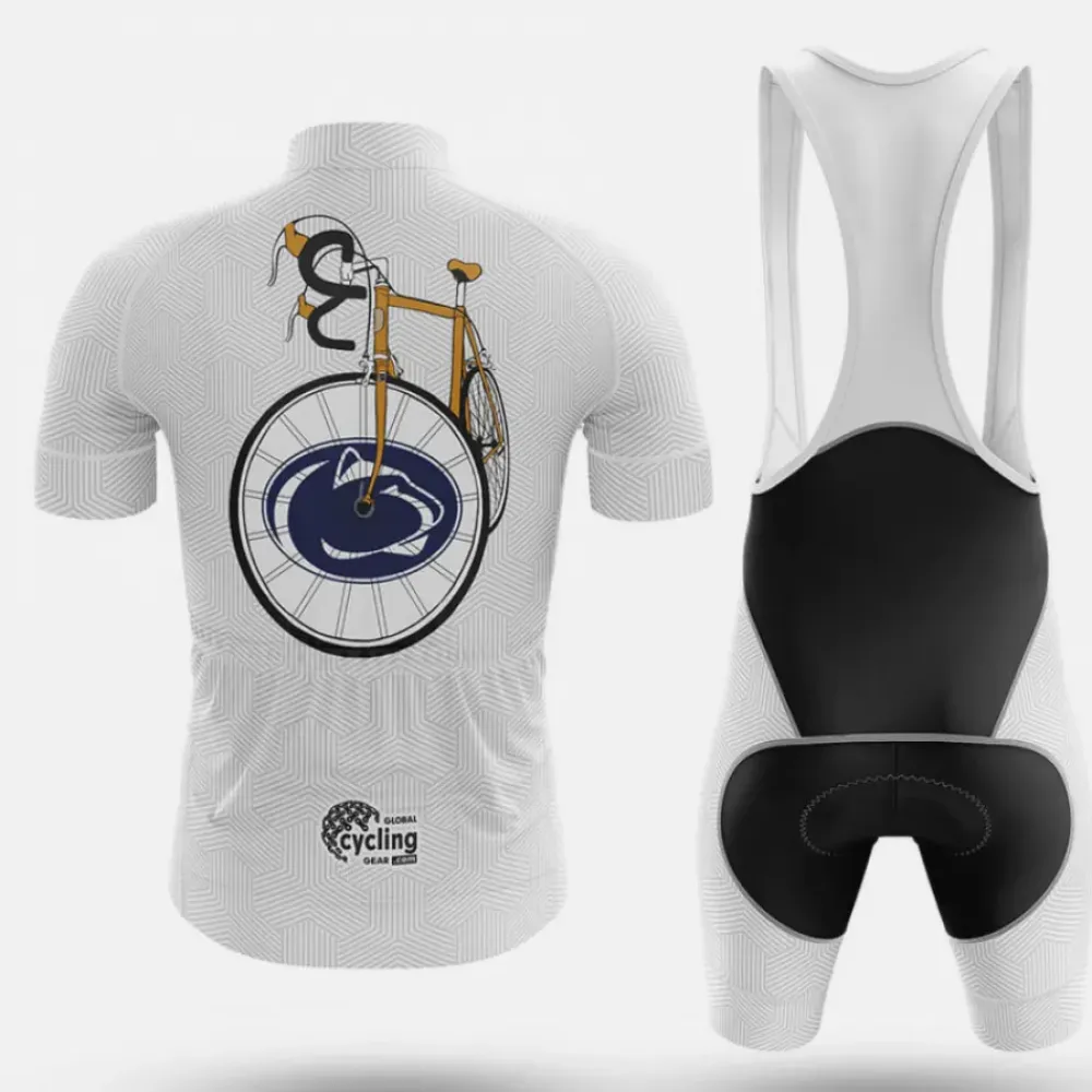 Pennsylvania State Uni Classic Cycling Jersey White/Grey/Blue