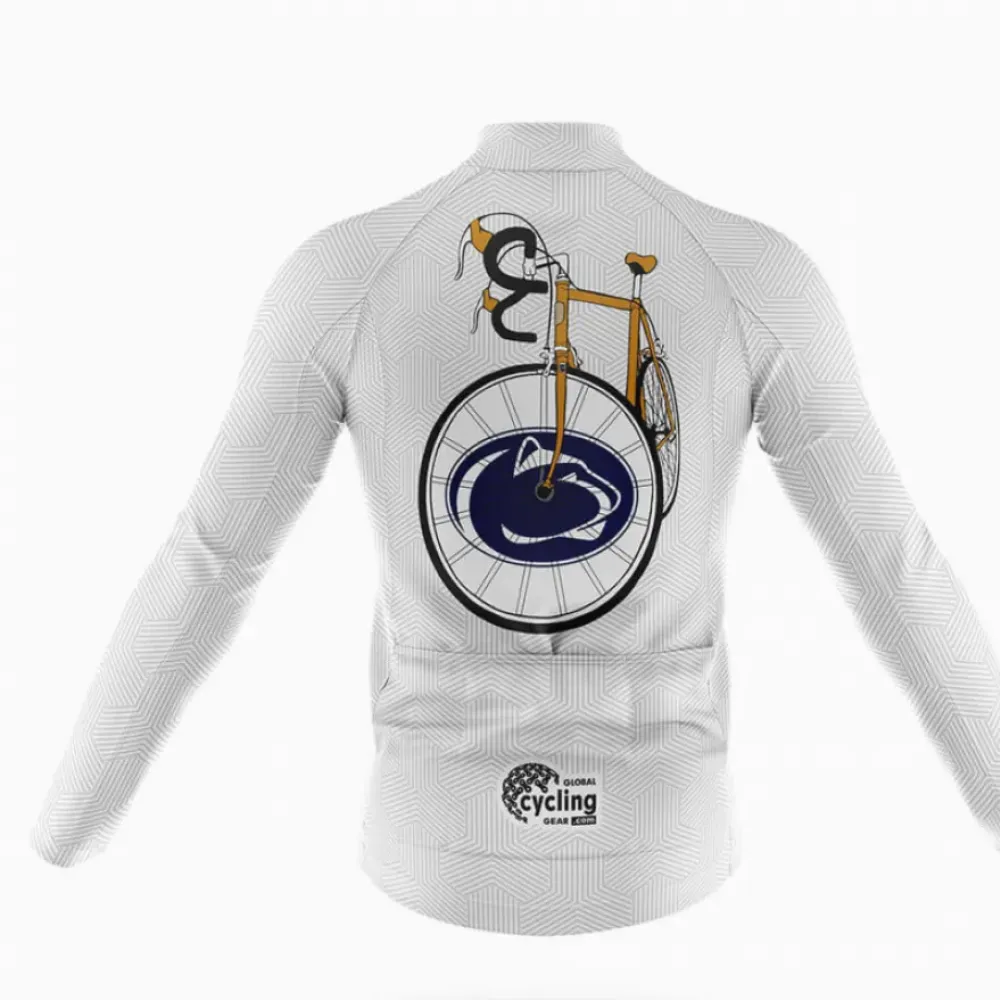 Pennsylvania State Uni Classic Cycling Jersey White/Grey/Blue