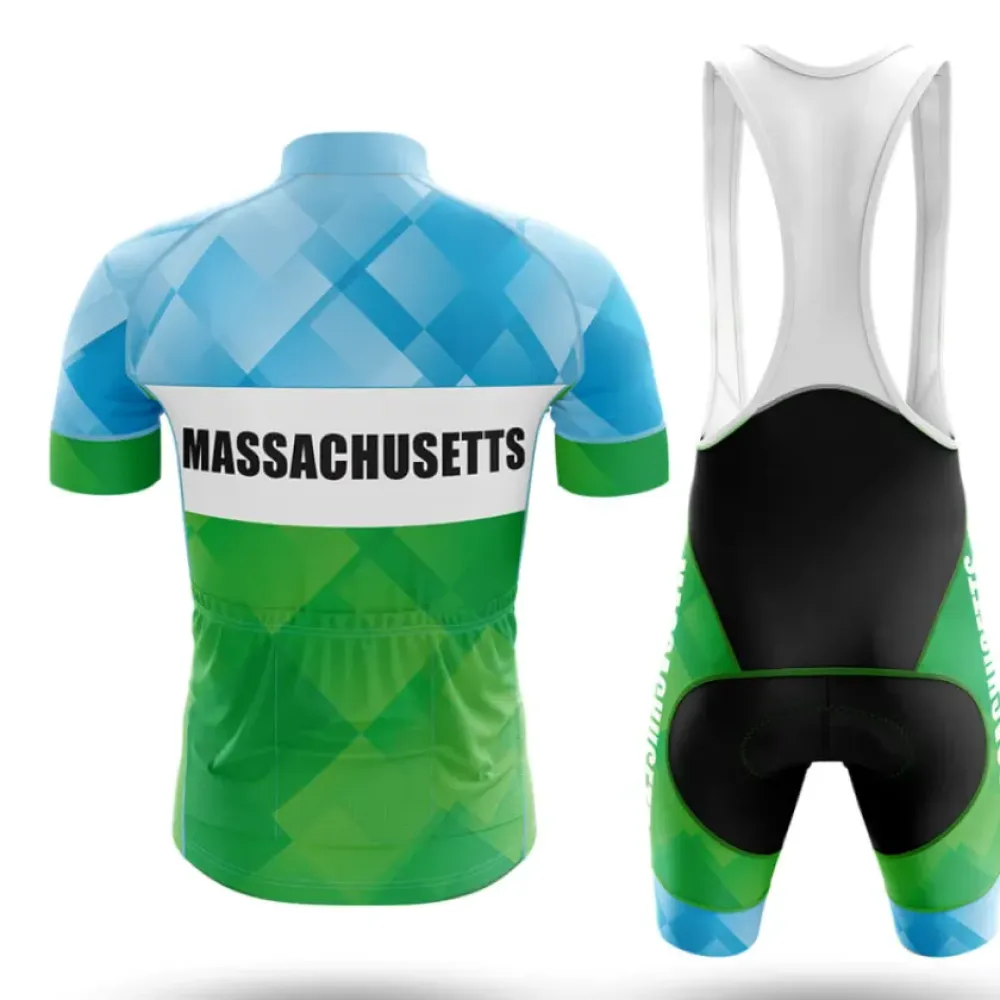 Massachusetts S3 Geometric Pattern Blue/Green/White