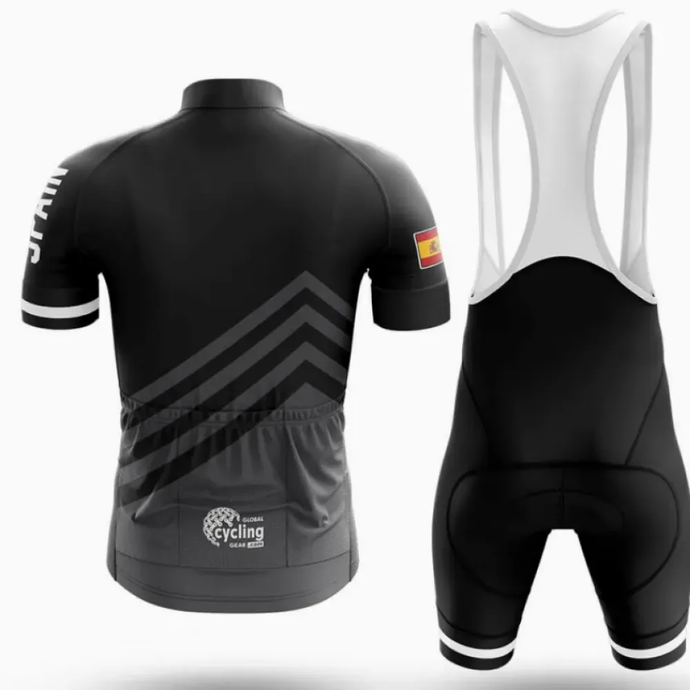 Spain S5 Black/White/Grey Cycling Kit