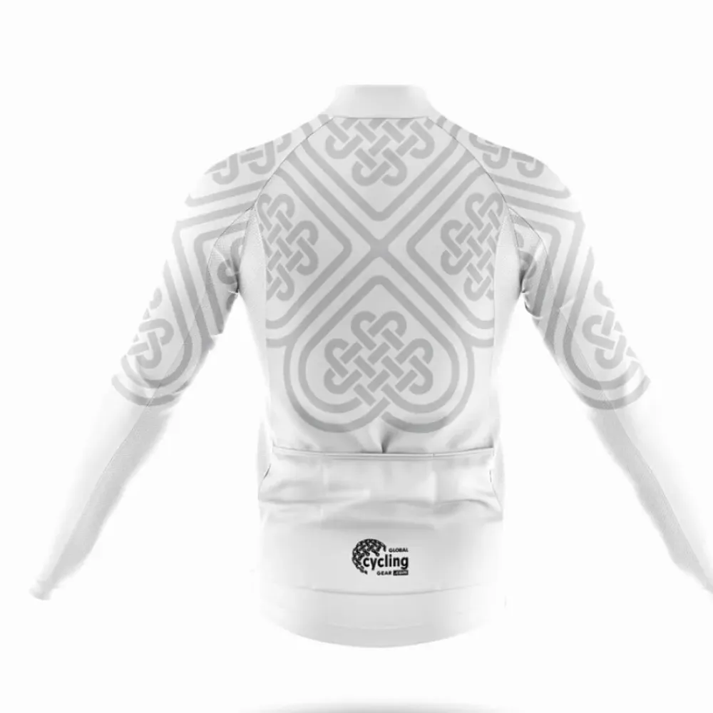 België S13 Long Sleeve Cycling Jersey White/Grey/Red