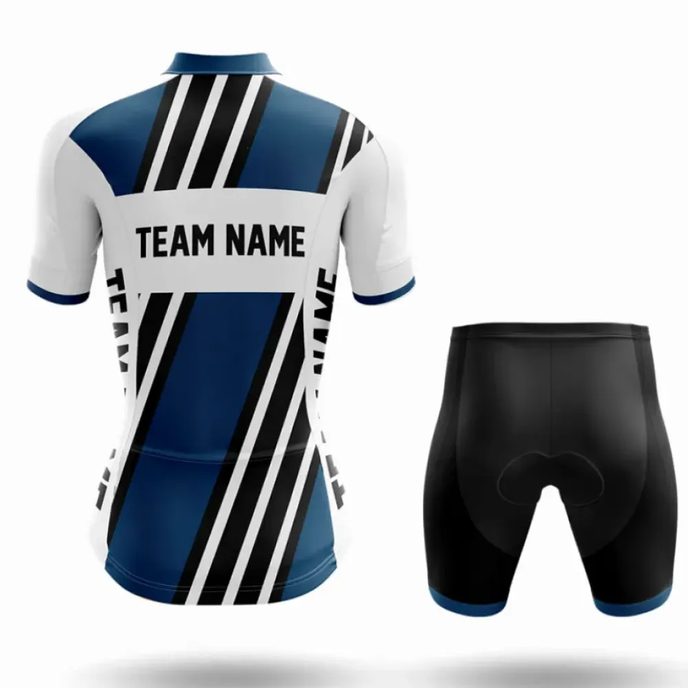 Custom Team Name M5 Navy Long Sleeve White/Navy/Black