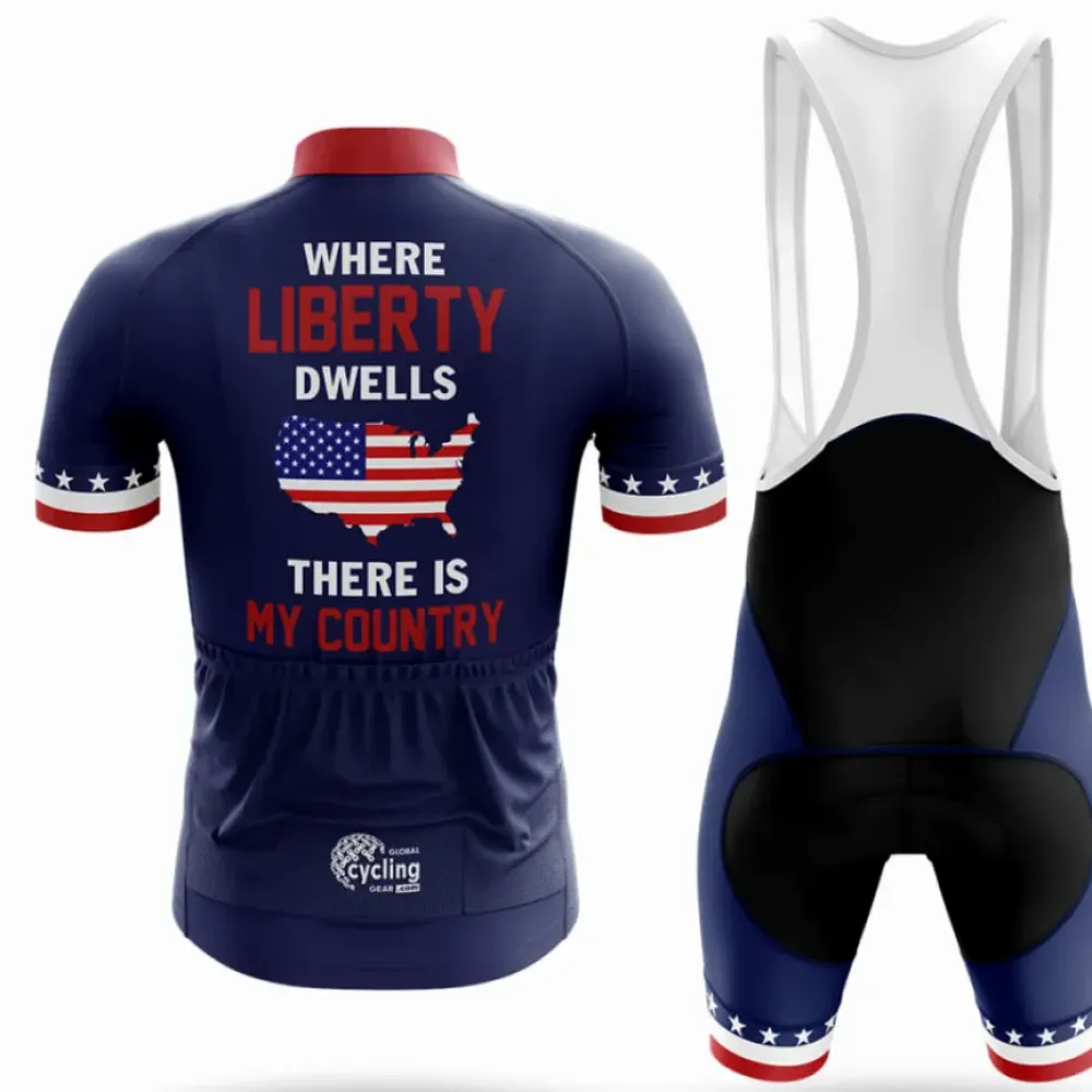 Liberty Cycling Jersey American Pride Navy/Red/White