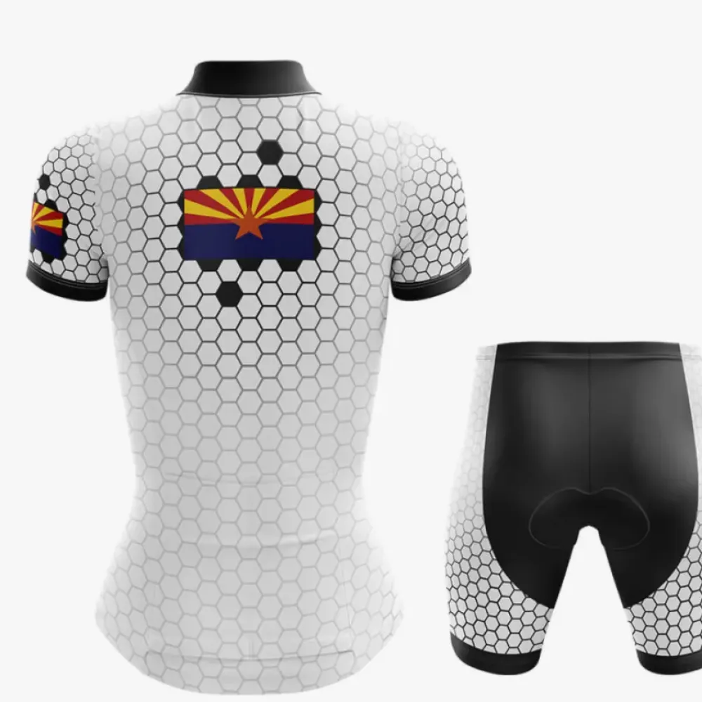 Arizona V7 Cycling Jersey White/Black/Grey