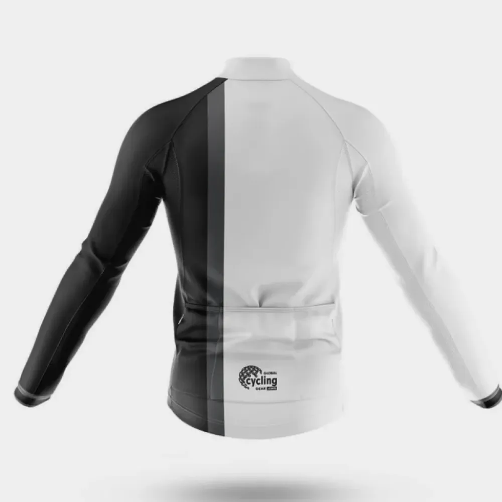 December Long Sleeve Cycling Jersey White/Black/Grey