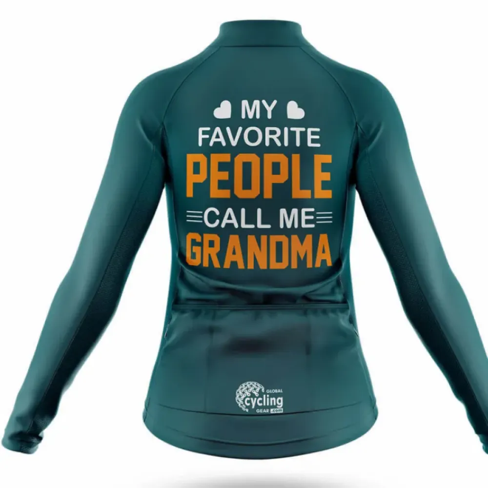 Grandma Call Me Cycling Shorts Green/Black/White