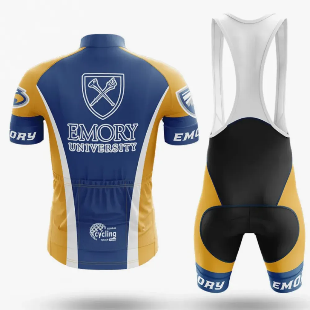 Emory University Cycling Bibs Comfortable Yellow/Black/Gold