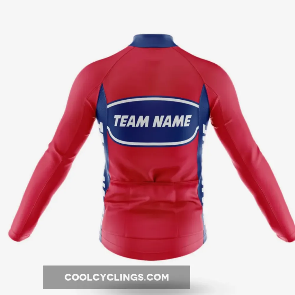 Cycling Kit Custom Team Name M30 Red/Blue/White