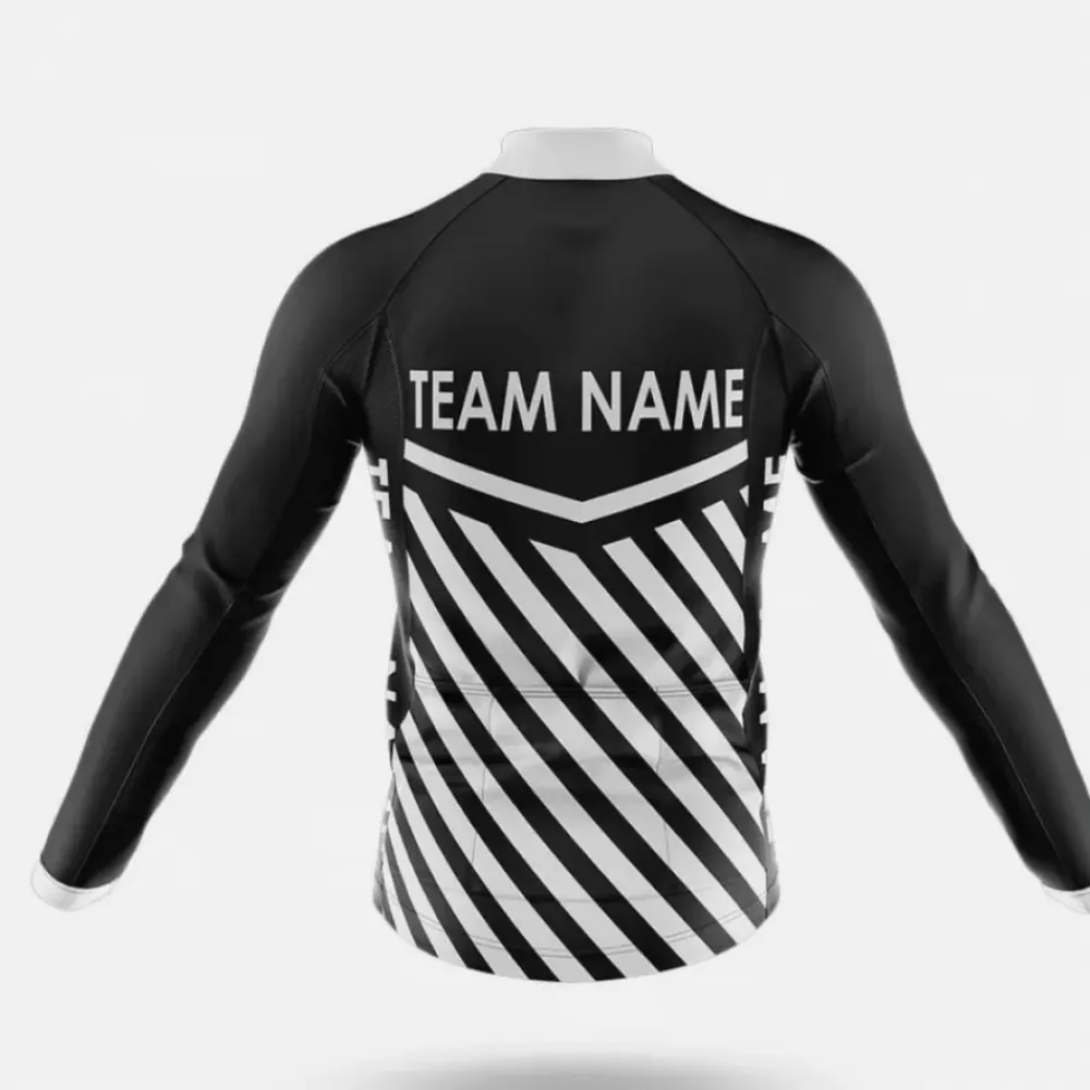 Custom Team Name M3 Black/White/Grey Cycling Jersey