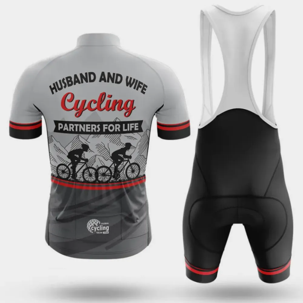 Husband And Wife V4 Cycling Jersey White/Black/Grey