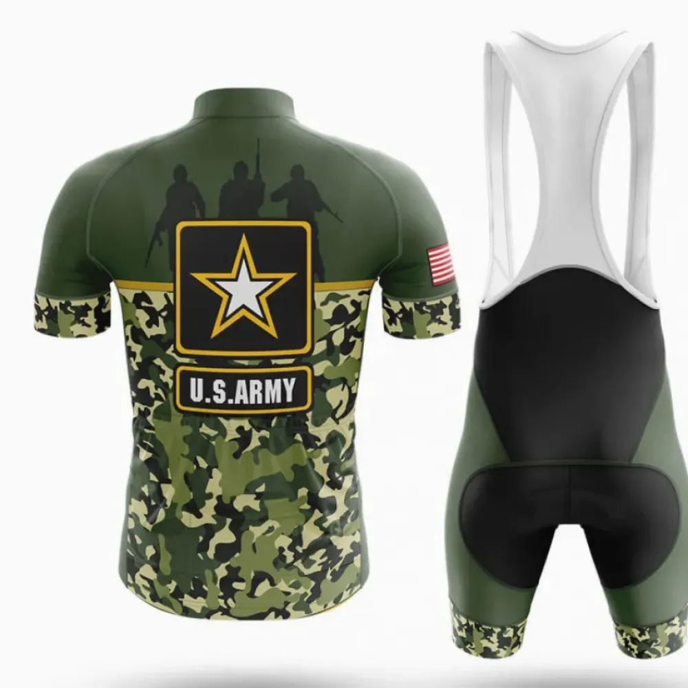 U.S. Army V5 Cycling Jersey Camo/Army Green/Gold