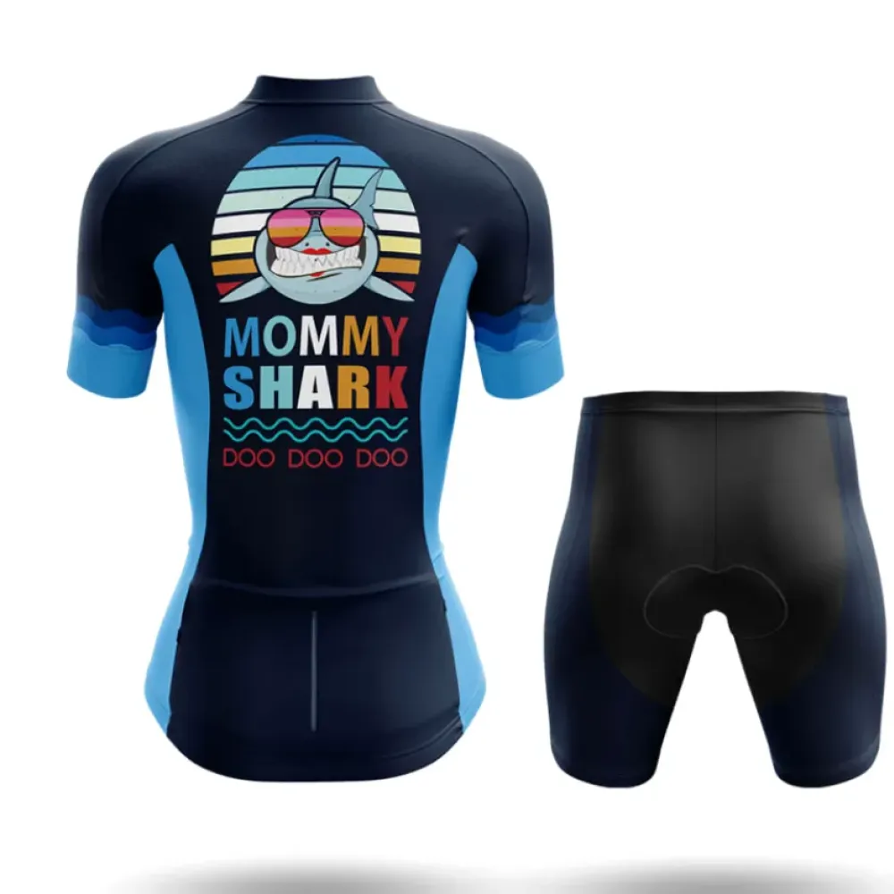 Mommy Shark Cycling Kit Cool Navy/Blue/Pink