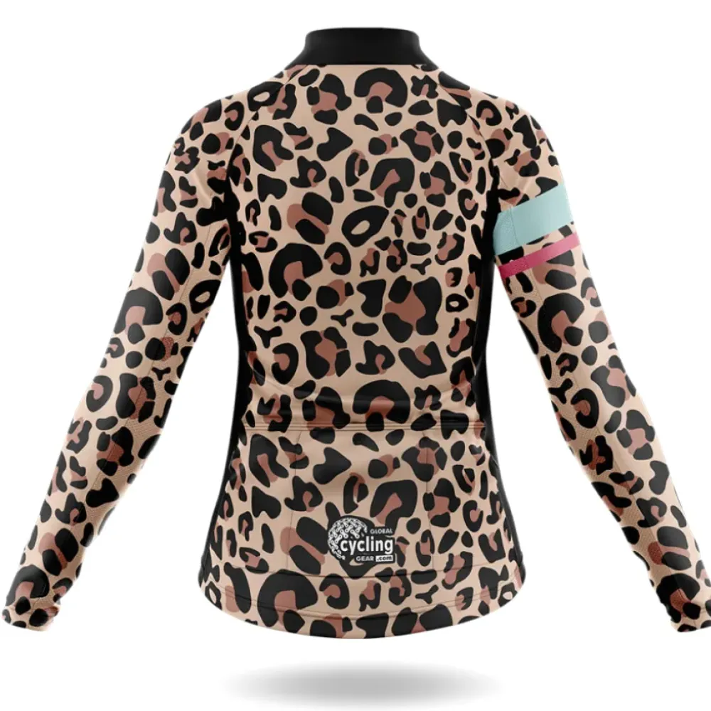Leopard Women's Cycling Kit Full Set Black/Brown/Tan