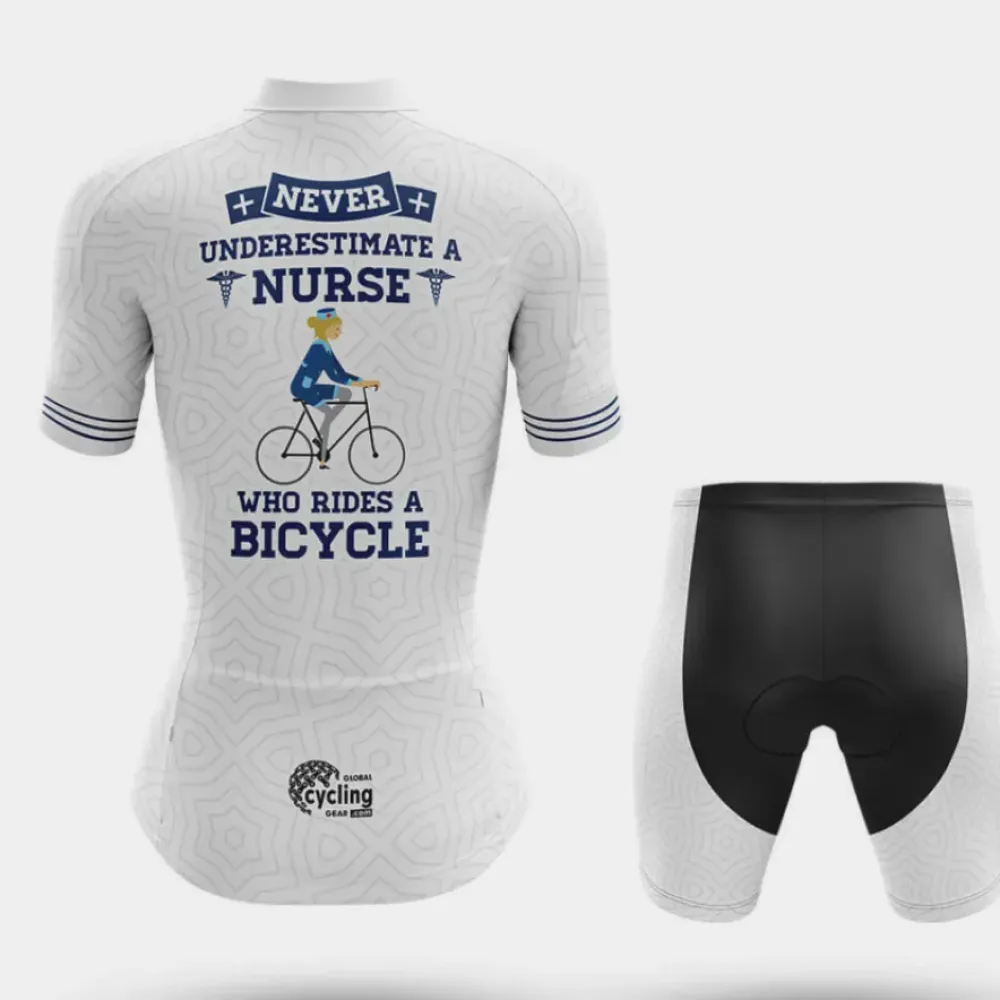 Cycling Nurse Never Underestimate White/Blue/Grey