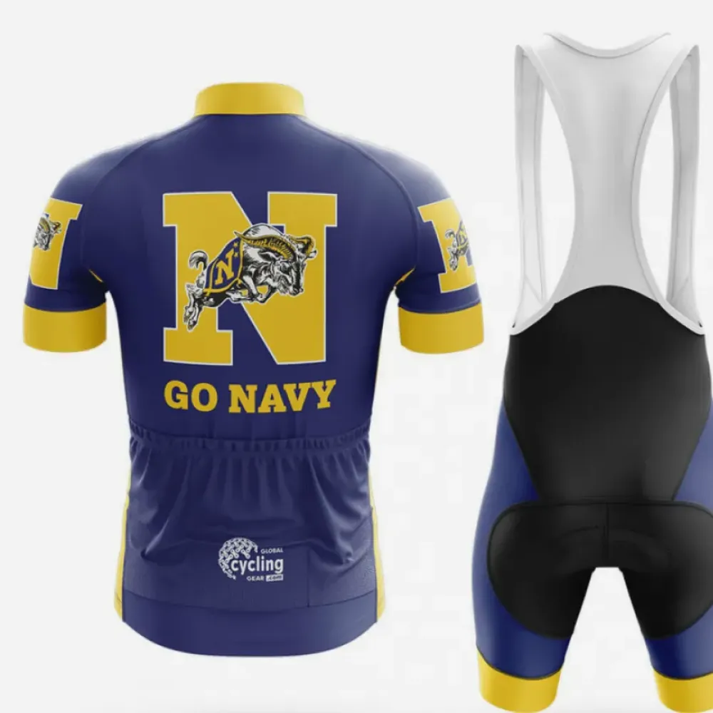 Navy Cycling Jersey Go Navy Navy/Yellow/Gold