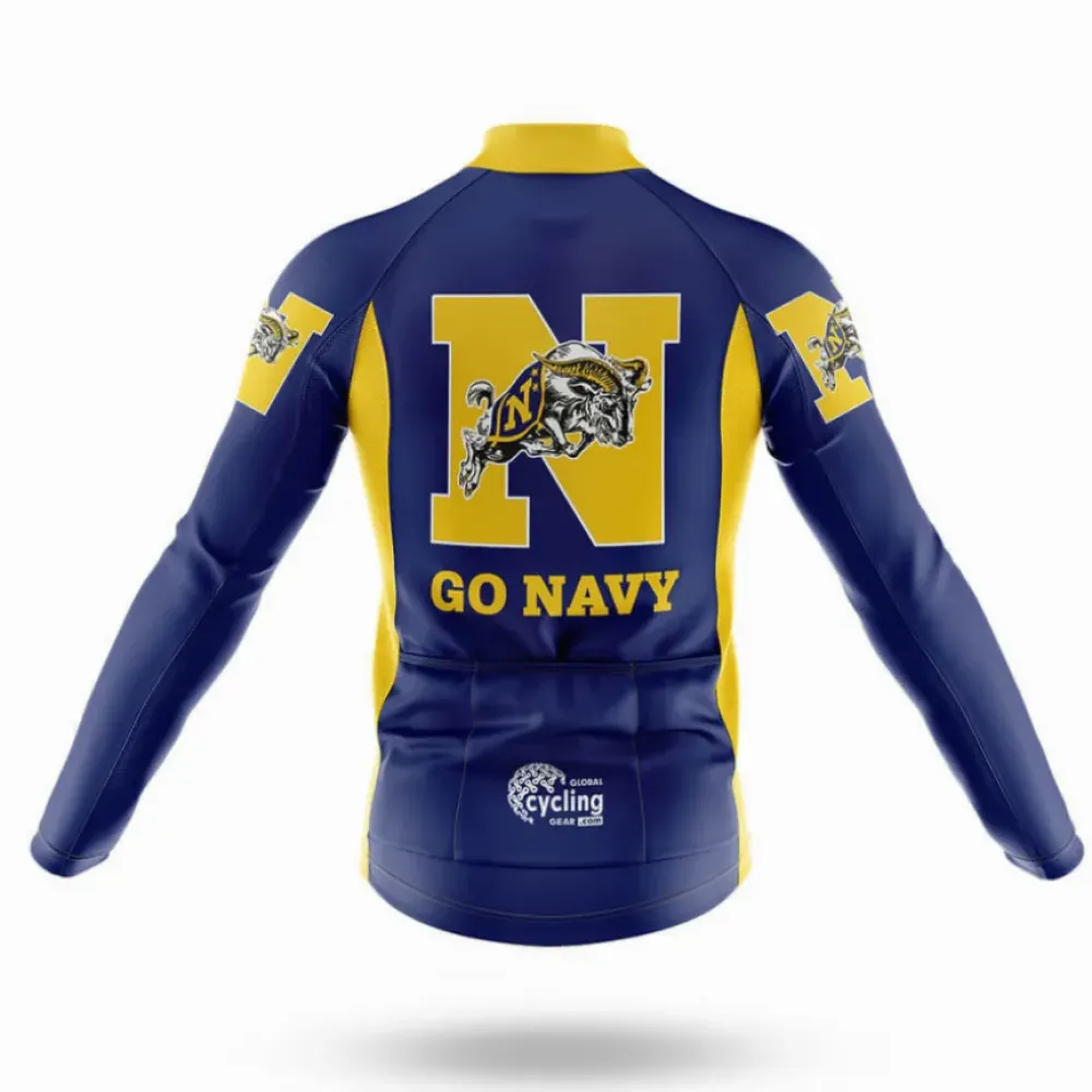 Navy Cycling Jersey Go Navy Navy/Yellow/Gold