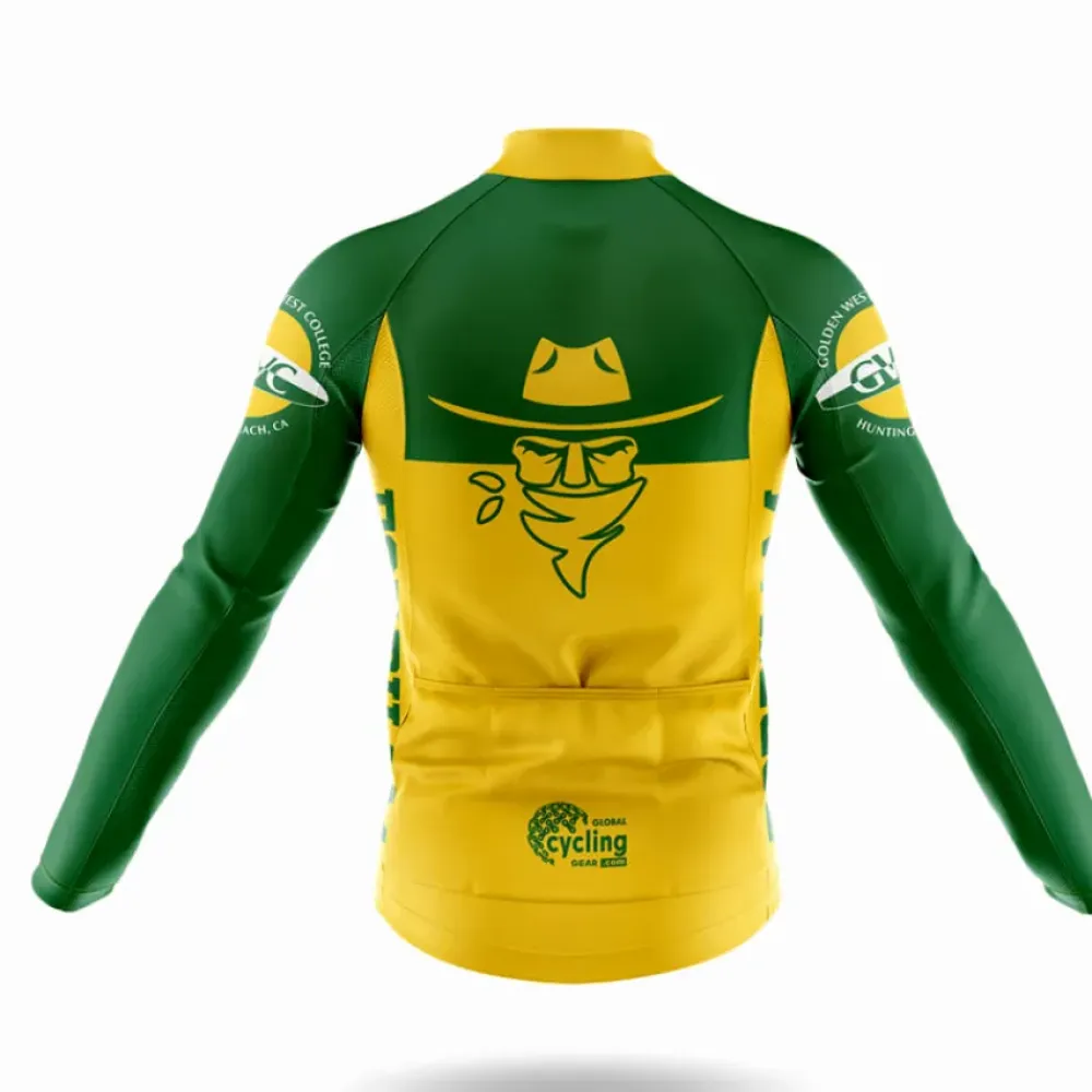 Golden West College Long Sleeve Cycling Jersey Yellow/Green/Black