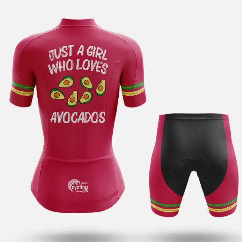 Avocado Girl Shorts Cycling Pink/Green/Yellow