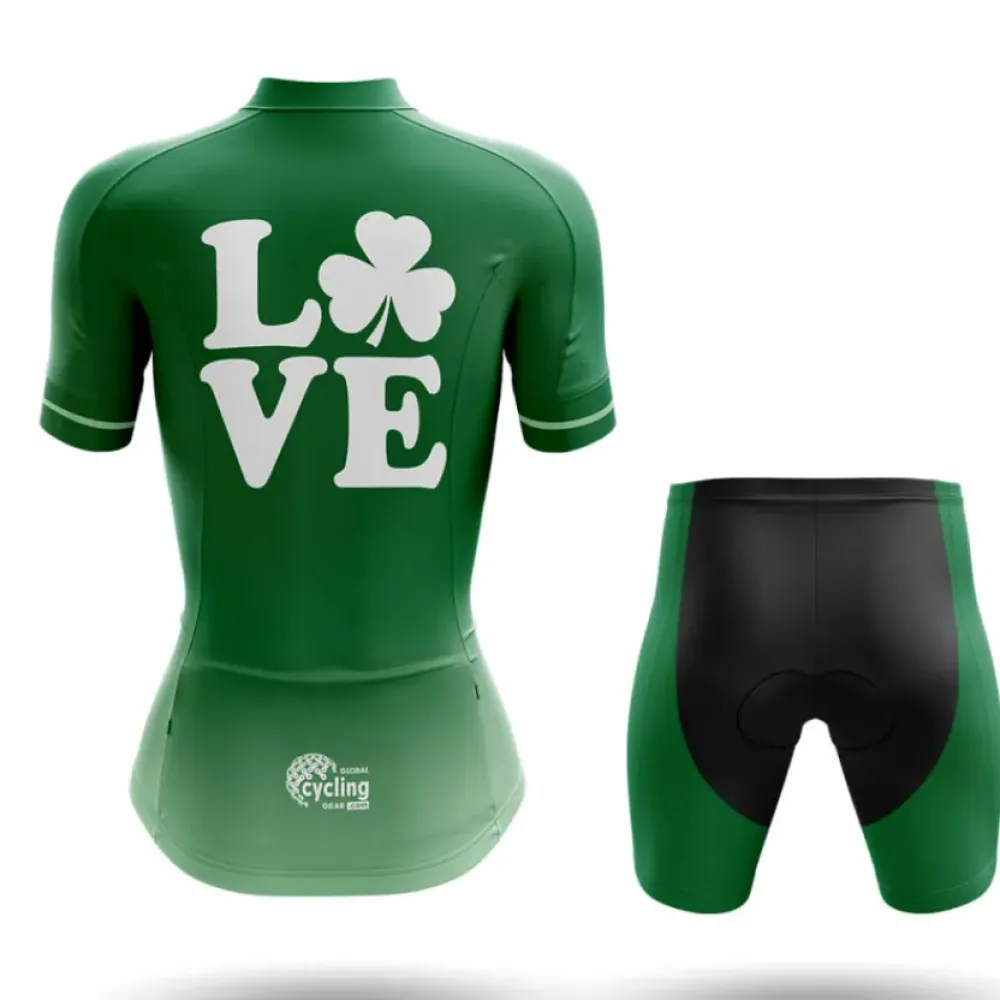 Shamrock Love Cycling Jersey Green/White/Black
