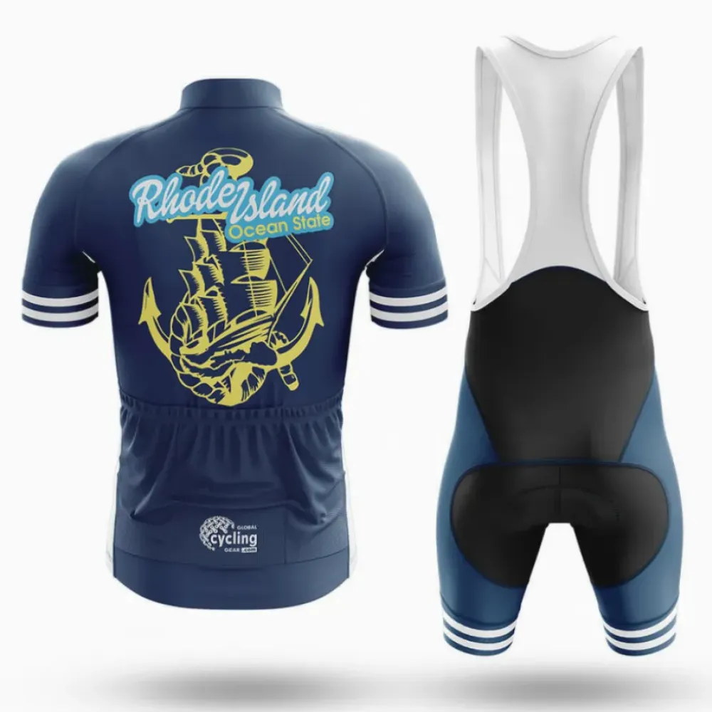 Rhode Island Symbol Cycling Kit Full Set Navy/White/Gold