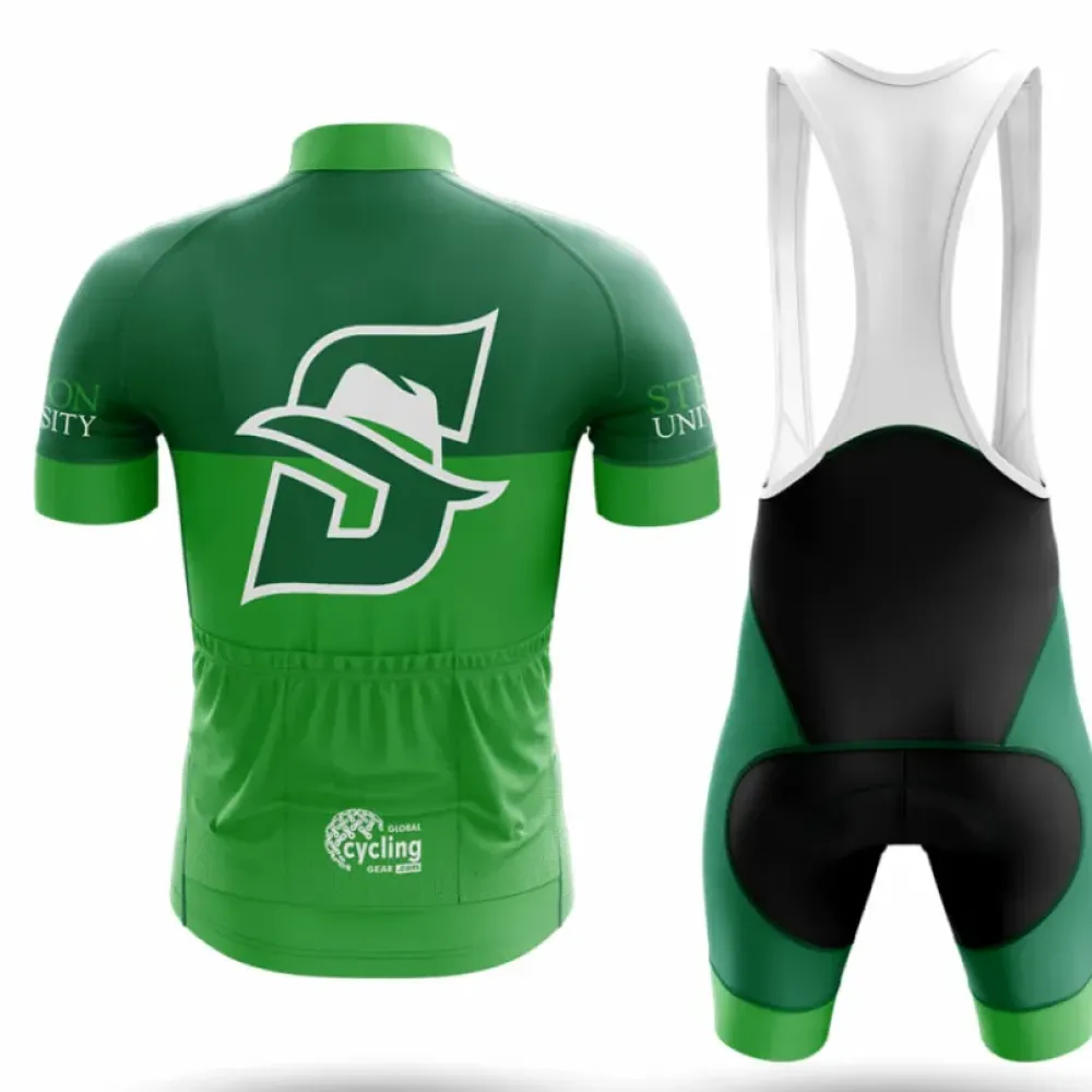 Stetson University Cycling Bibs Ver.2 Comfortable Green/Black/White