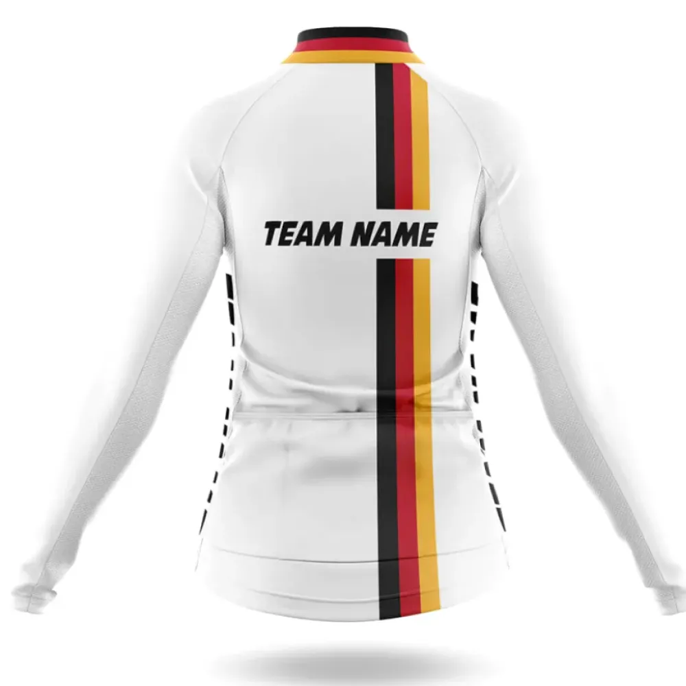 Custom Team Name M23 Long Sleeve White/Gold/Black