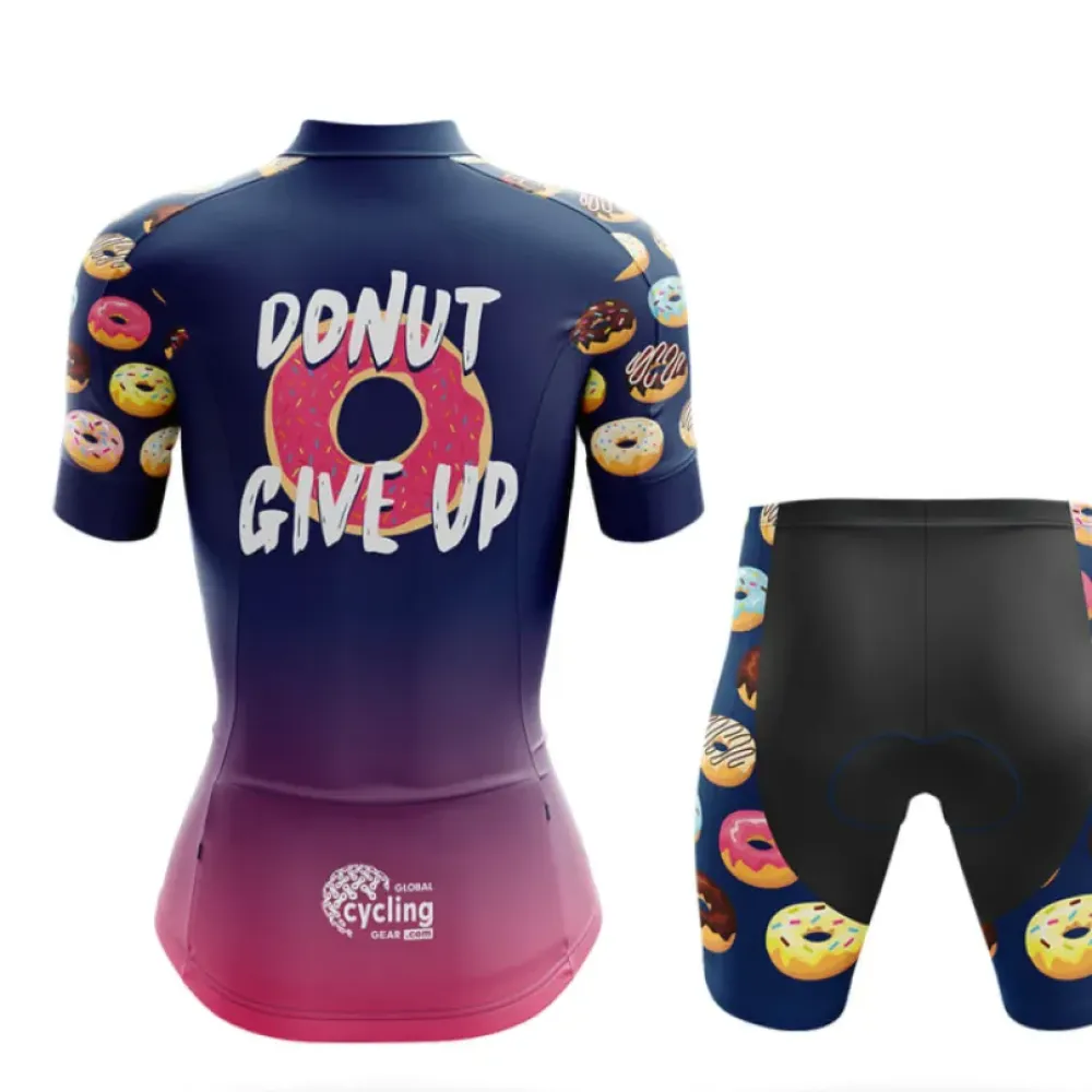 Donut Give Up Women Cycling Kit Full Set Ver.2 Blue/Pink/Black