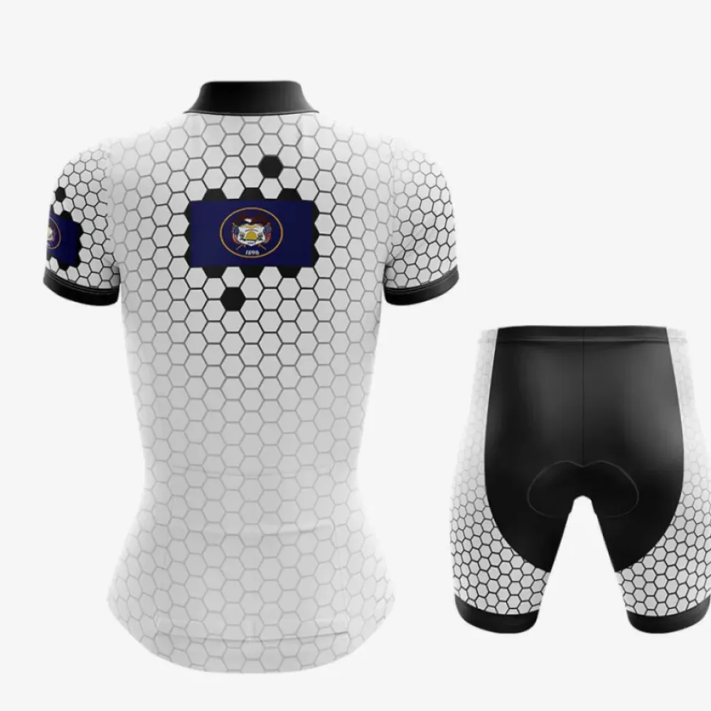 Utah Women V7 Cycling Kit White/Black/Dark Blue