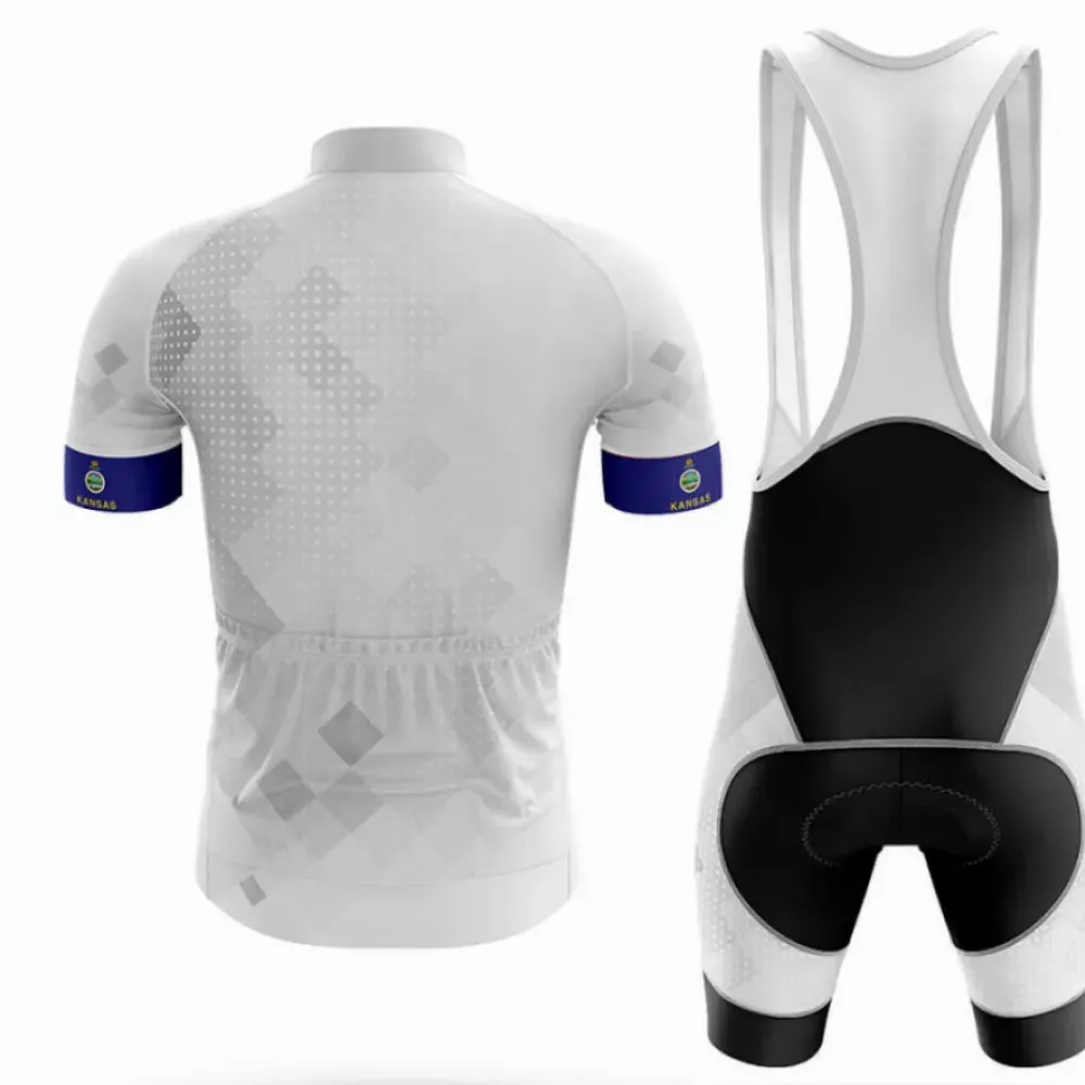 Kansas Cycling Bibs Ver.2 Breathable White/Black/Grey