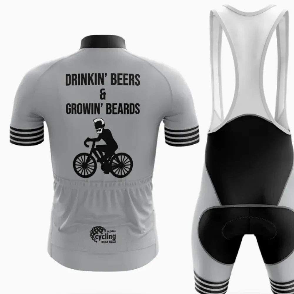 Cycling Kit Growing Beards Gray/White/Black
