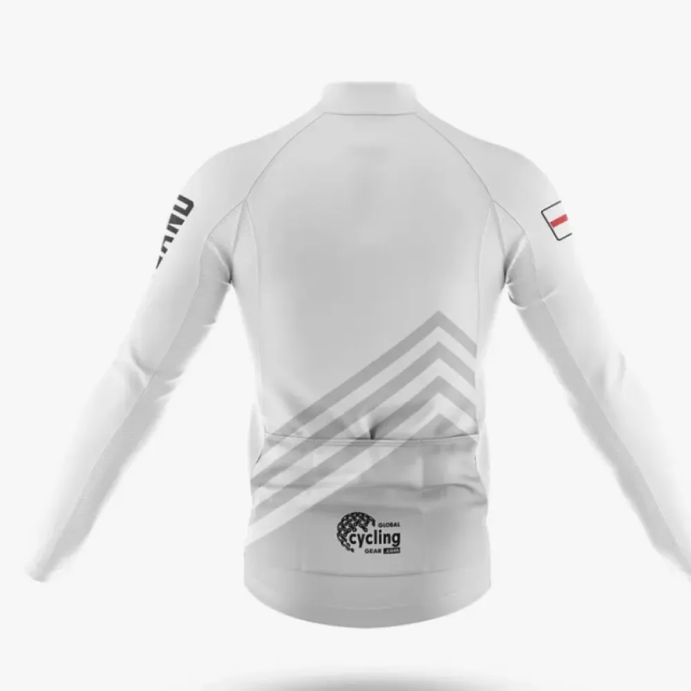 England S5 Long Sleeve White/Gray/Red