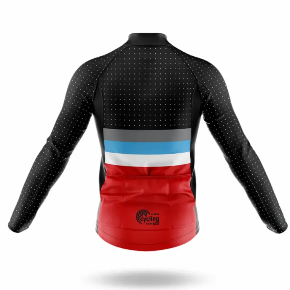 Retro Colors Cycling Jersey Polka Dot Red/Blue/Black