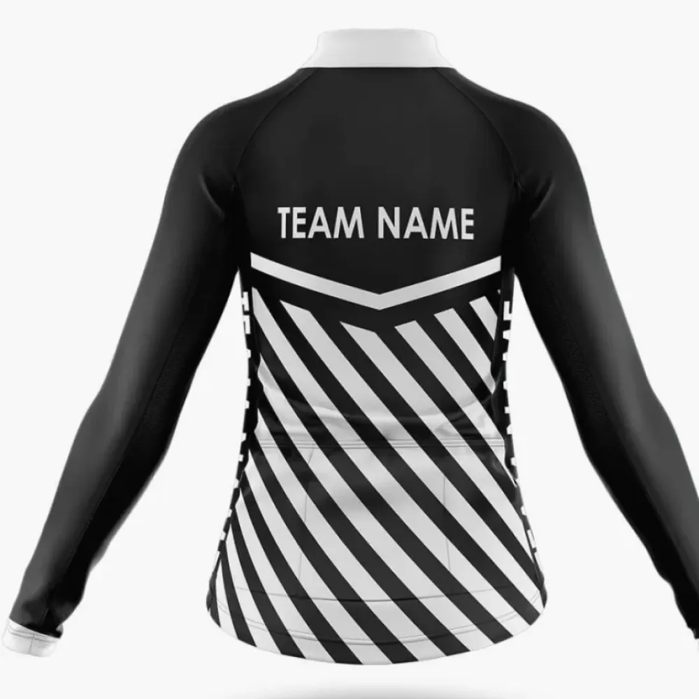 Custom Team Name M3 Black/White/Grey Women's Cycling Shorts