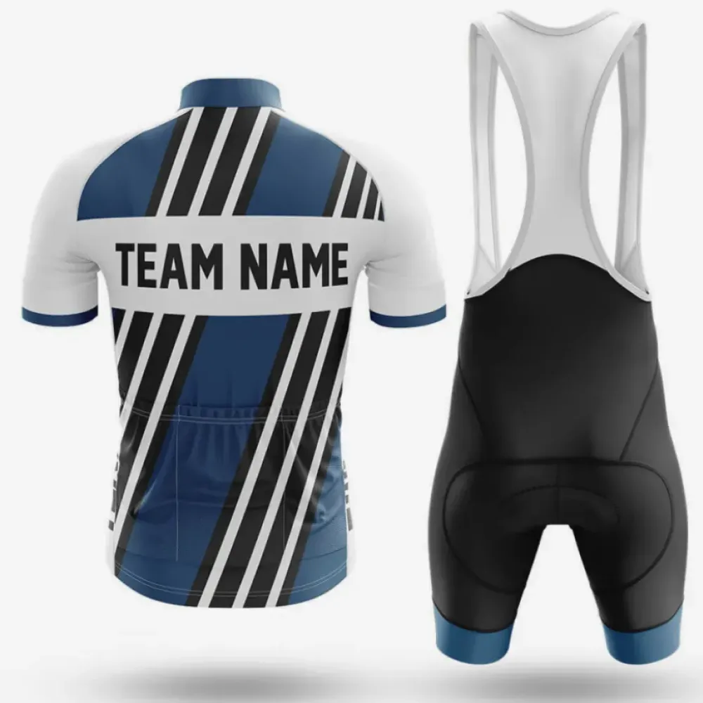 Custom Team Name M5 Navy Cycling Bibs Navy/White/Grey