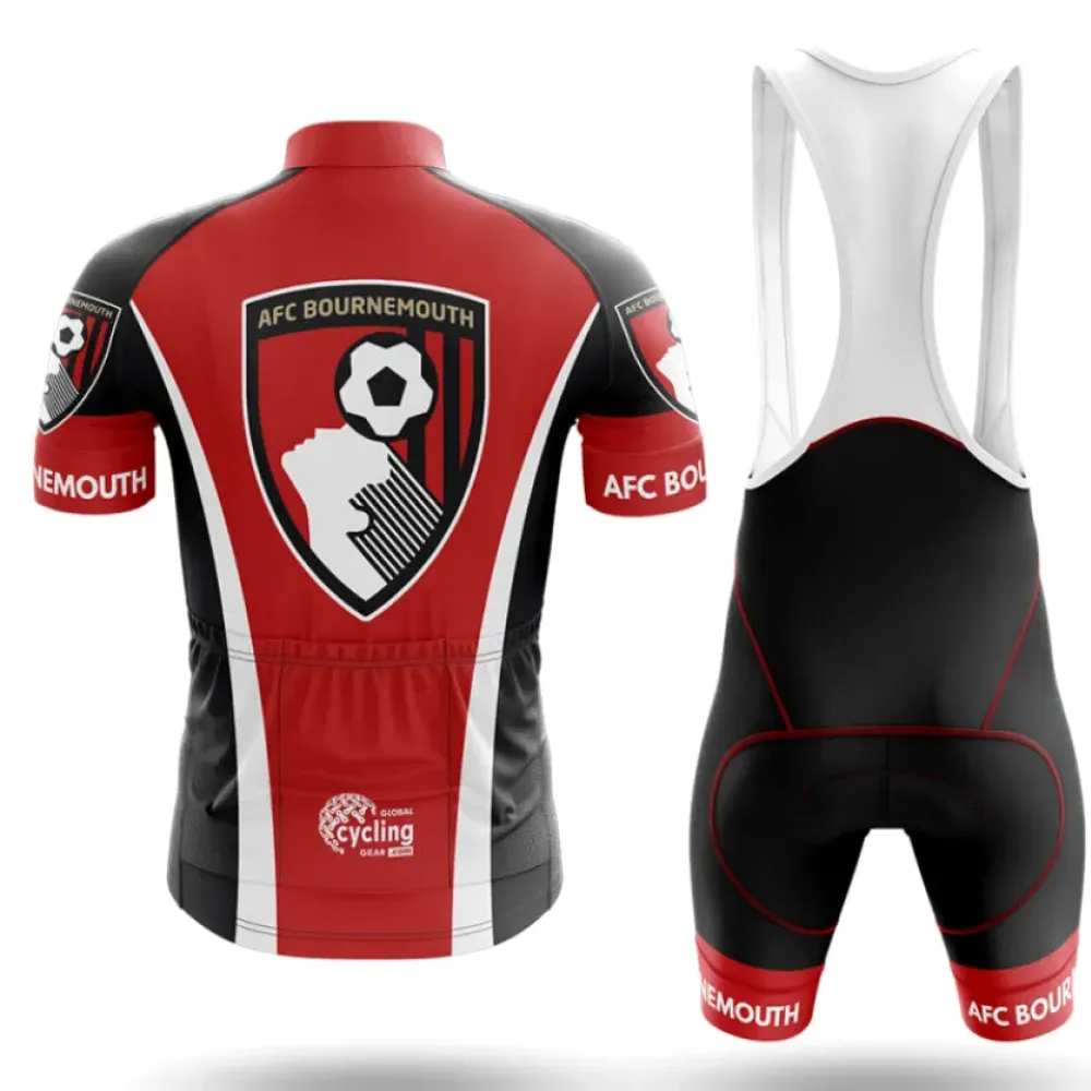 AFC Bournemouth Cycling Bibs Breathable Black/Red/White