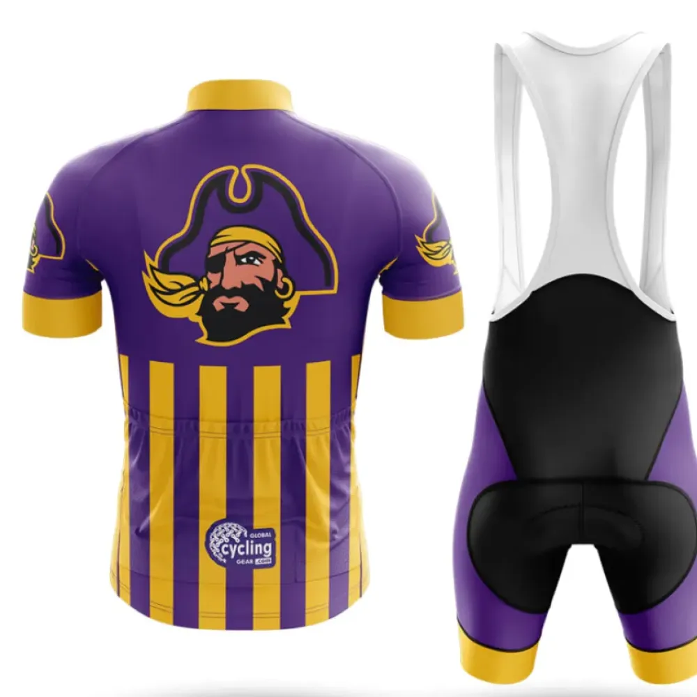 East Carolina University USA Cycling Jersey Purple/Gold/Striped