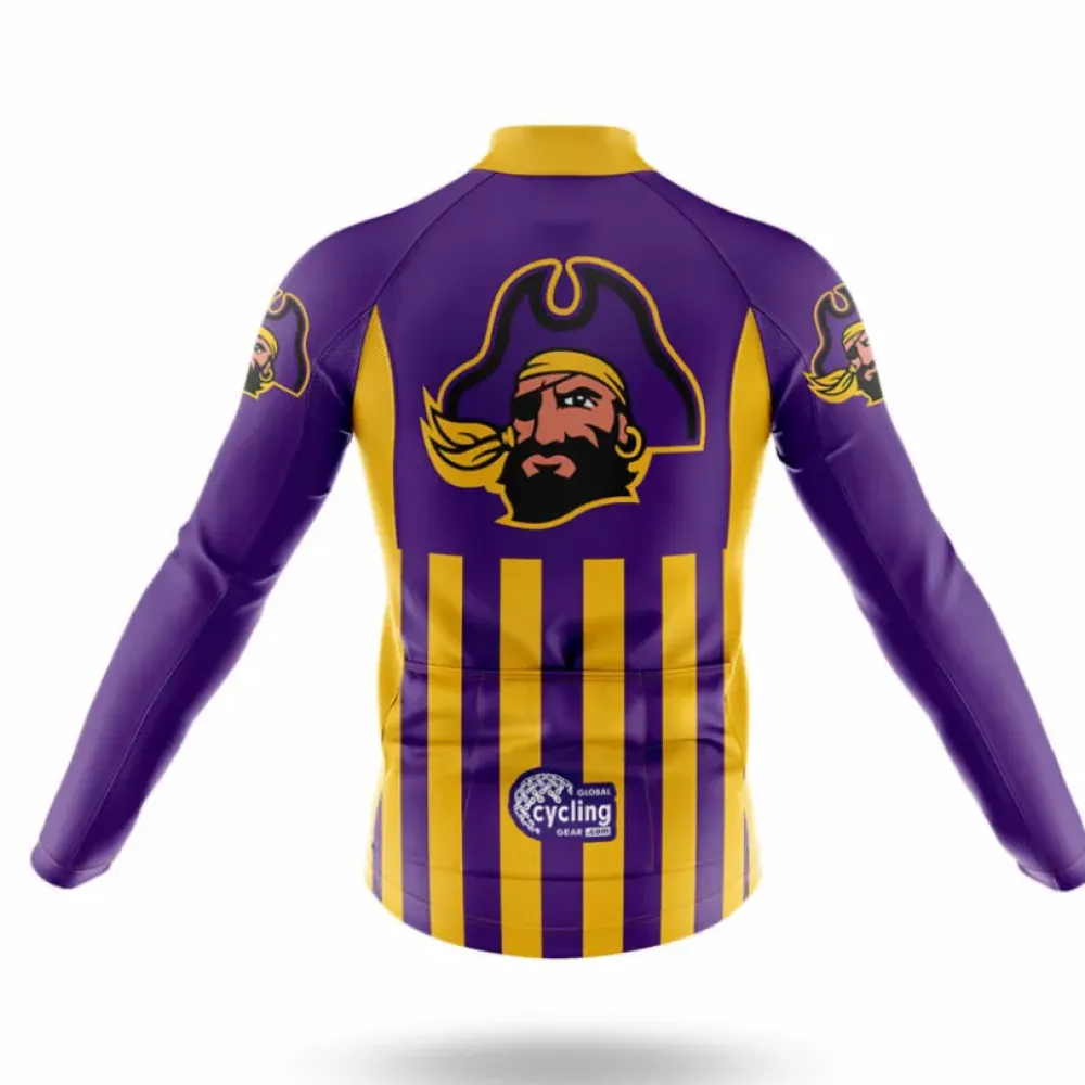 East Carolina University USA Cycling Jersey Purple/Gold/Striped