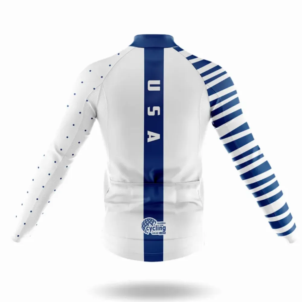 USA S20 Cycling Bibs Breathable Blue/White/Black