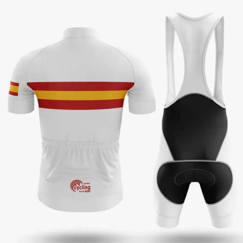 España Cycling Bibs Spanish Flag White/Black/Red