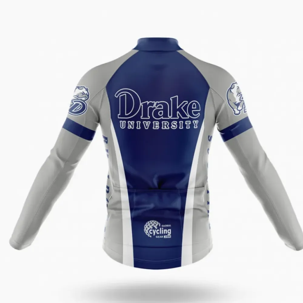 Drake University Cycling Kit Full Set Full Coverage Navy/White/Grey