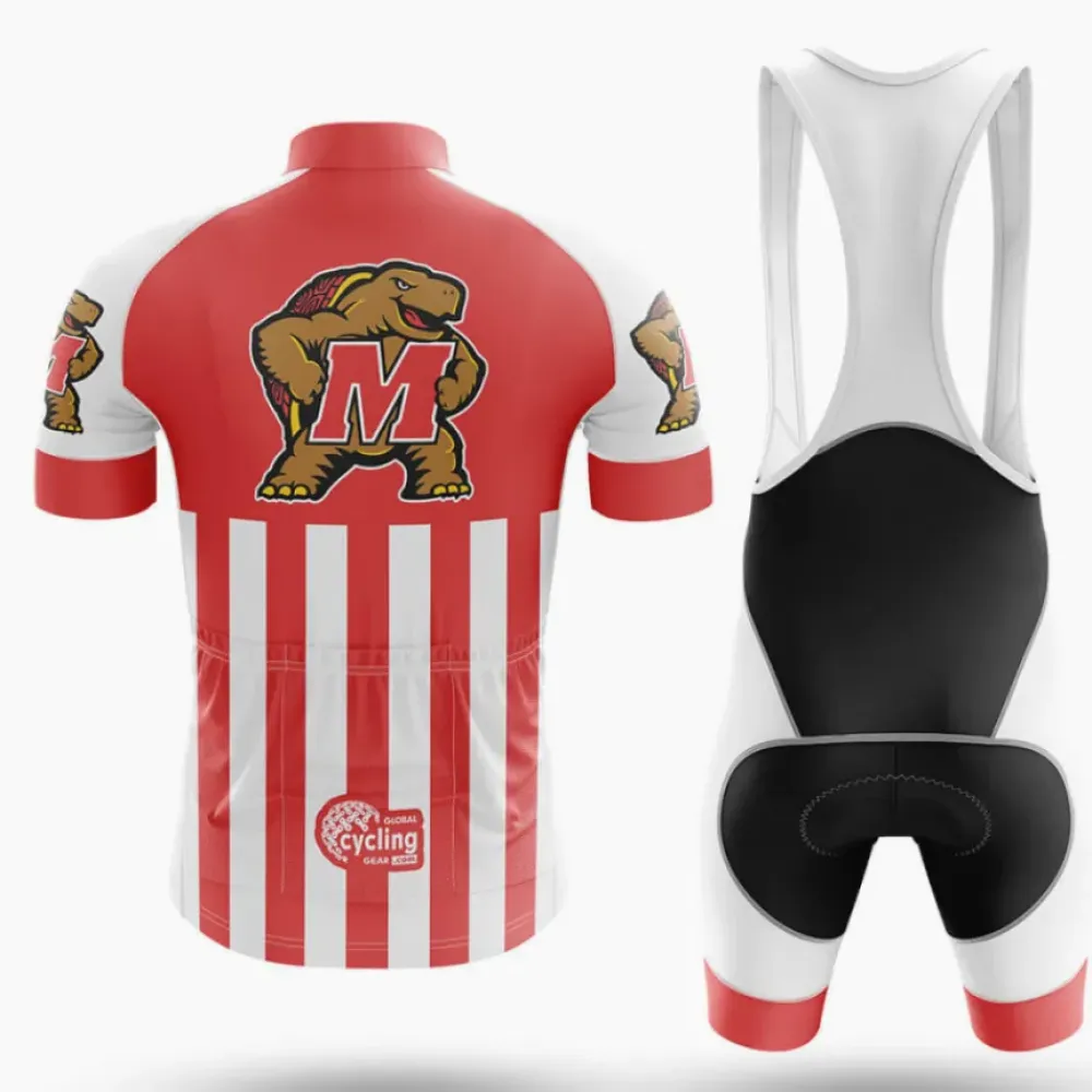 Cycling Bibs Maryland Mascot White/Red/Black