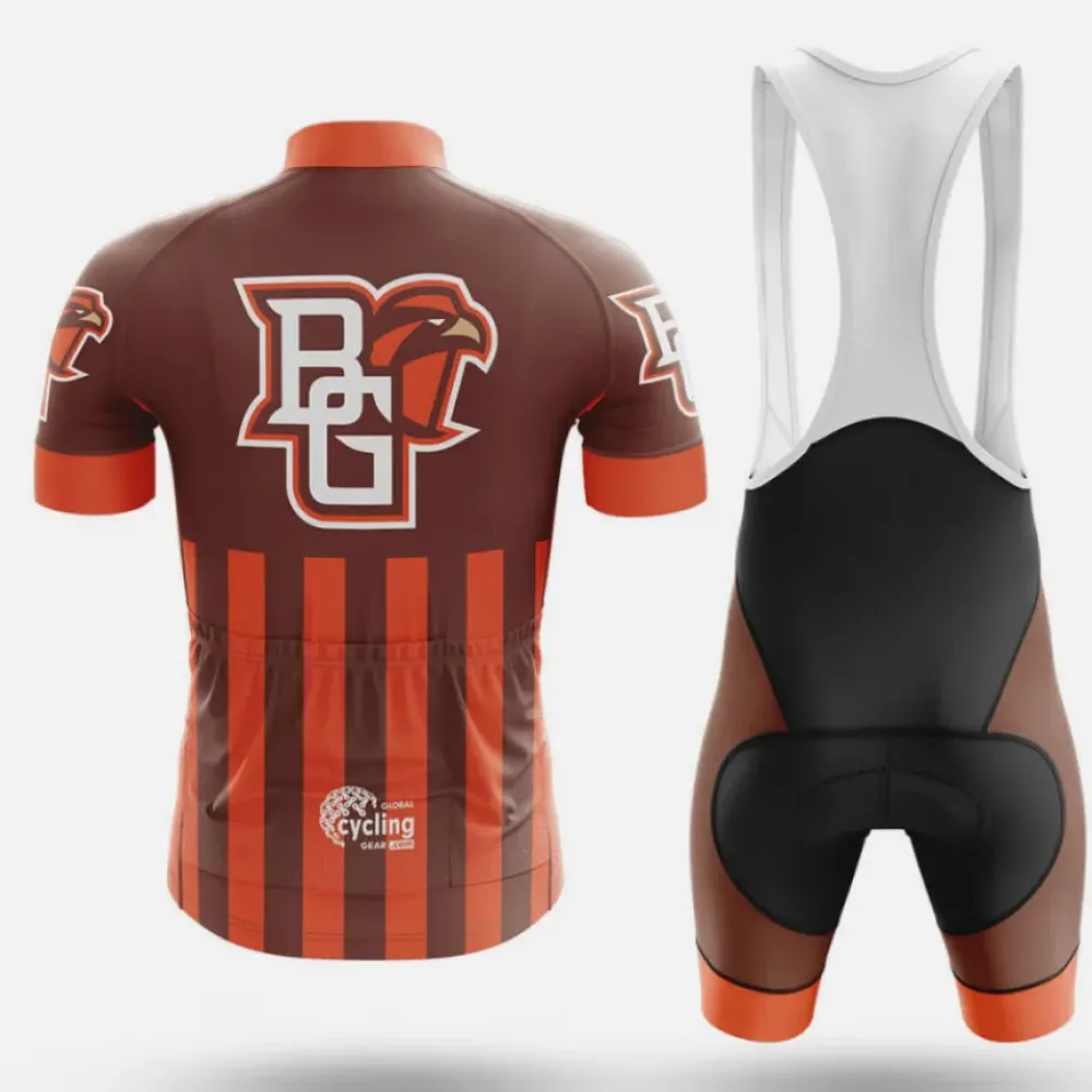 Bowling Green State University USA Cycling Jersey American Flag Brown/Orange/Red