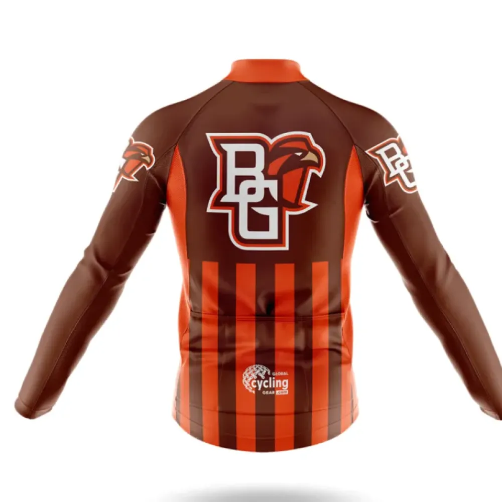Bowling Green State University USA Cycling Jersey American Flag Brown/Orange/Red