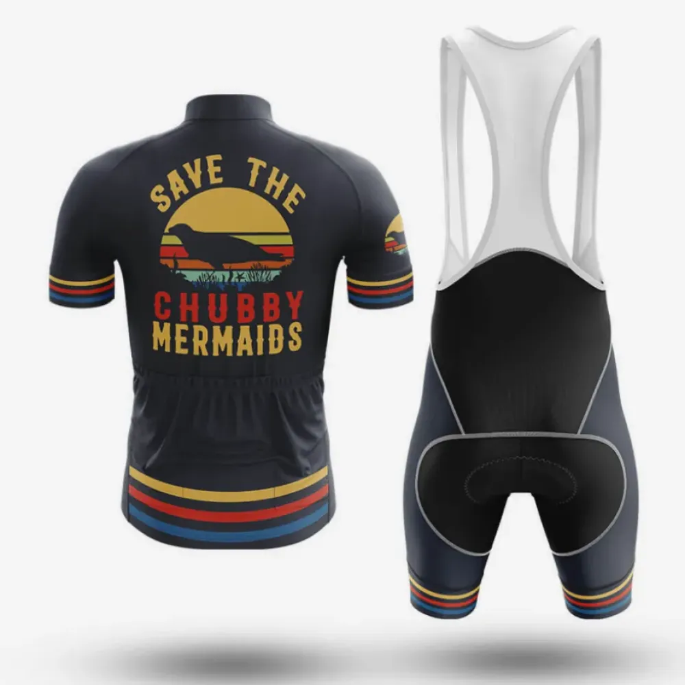 Chubby Mermaids Cycling Kit Save The Navy/Yellow/Red