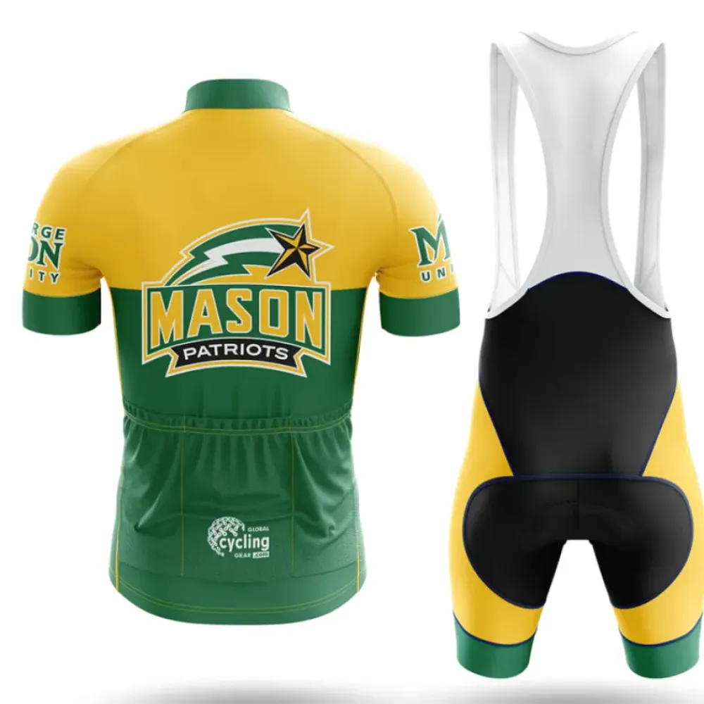 George Mason University Long Sleeve Cycling Jersey Green/Yellow/White