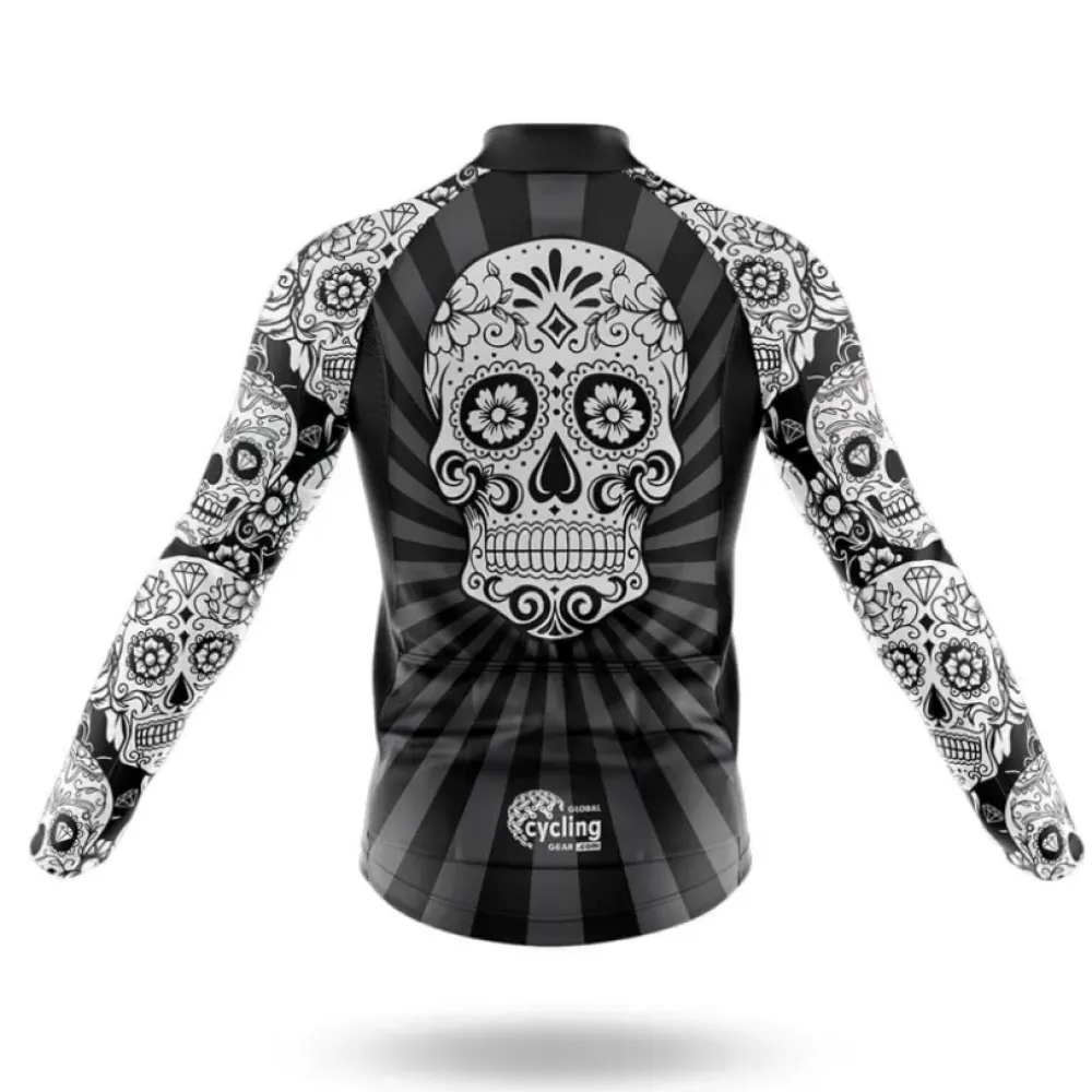 Cycling Bibs Sugar Skull White/Black/Grey